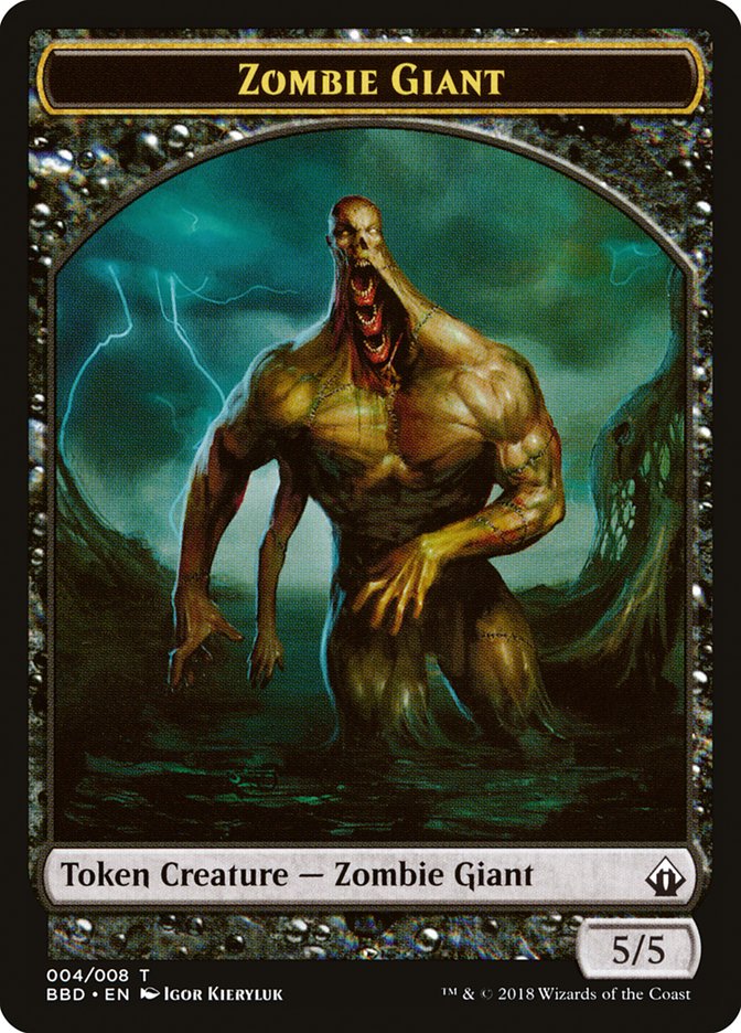 Zombie Giant Token [Battlebond Tokens] | Dumpster Cat Games