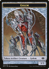 Zombie // Golem Double-Sided Token [Modern Horizons Tokens] | Dumpster Cat Games