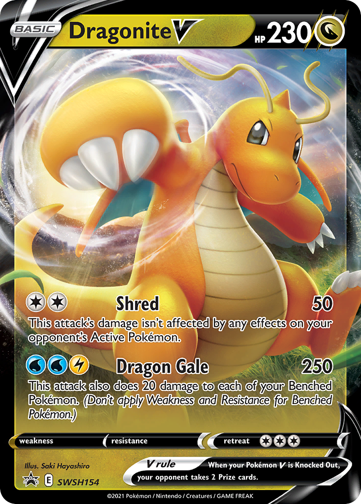 Dragonite V (SWSH154) (Jumbo Card) [Sword & Shield: Black Star Promos] | Dumpster Cat Games