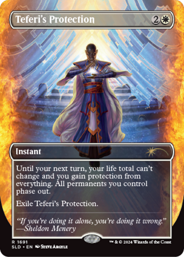 Teferi's Protection (1691) [Secret Lair: Sheldon's Spellbook] | Dumpster Cat Games