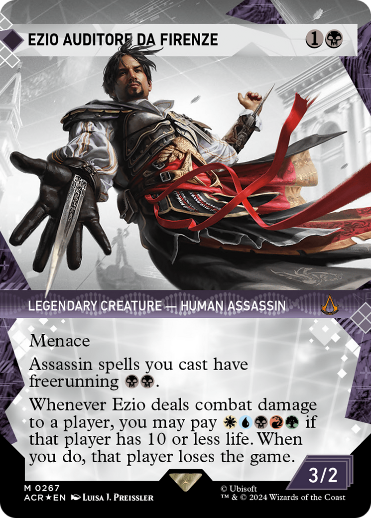 Ezio Auditore da Firenze (Showcase) (Textured Foil) [Assassin's Creed] | Dumpster Cat Games