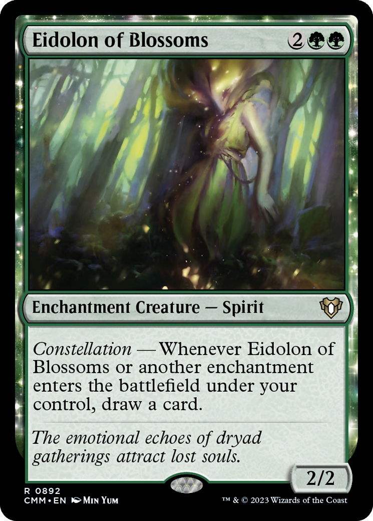 Eidolon of Blossoms [Commander Masters] | Dumpster Cat Games