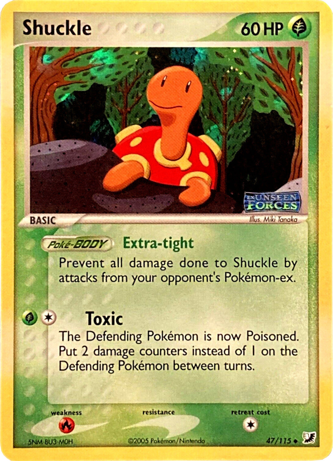 Shuckle (47/115) (Stamped) [EX: Unseen Forces] | Dumpster Cat Games