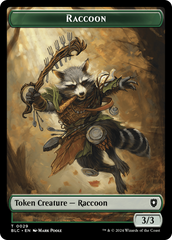 Rat // Raccoon Double-Sided Token [Bloomburrow Commander Tokens] | Dumpster Cat Games