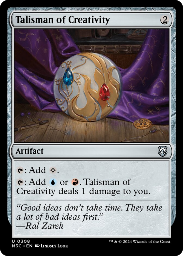 Talisman of Creativity (Ripple Foil) [Modern Horizons 3 Commander] | Dumpster Cat Games