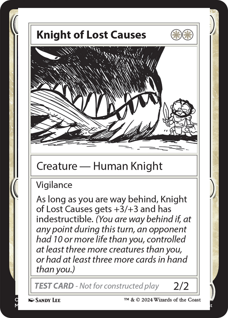 Knight of Lost Causes [Mystery Booster 2 Playtest Cards] | Dumpster Cat Games