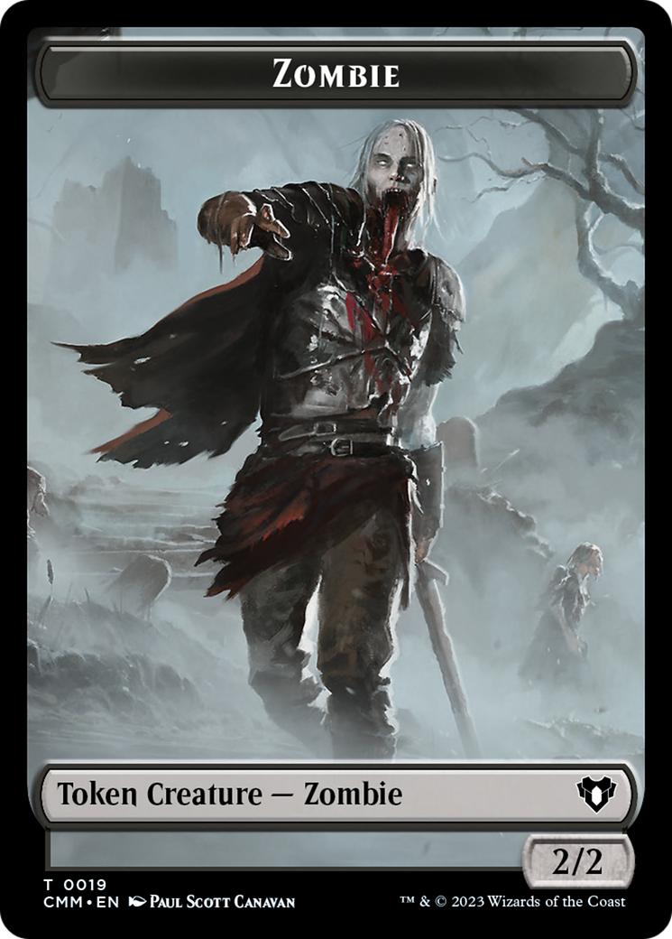 Zombie Token (19) [Commander Masters Tokens] | Dumpster Cat Games