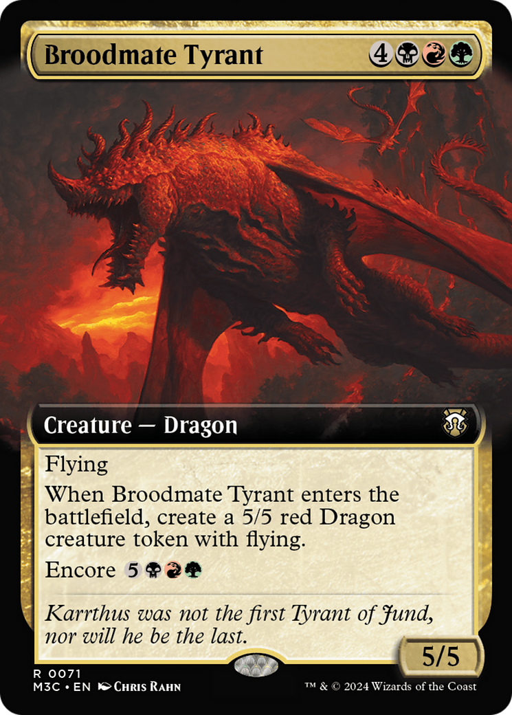 Broodmate Tyrant (Extended Art) [Modern Horizons 3 Commander] | Dumpster Cat Games