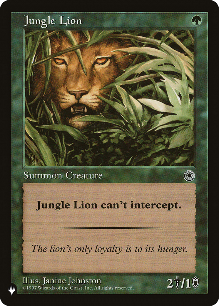 Jungle Lion [The List] | Dumpster Cat Games