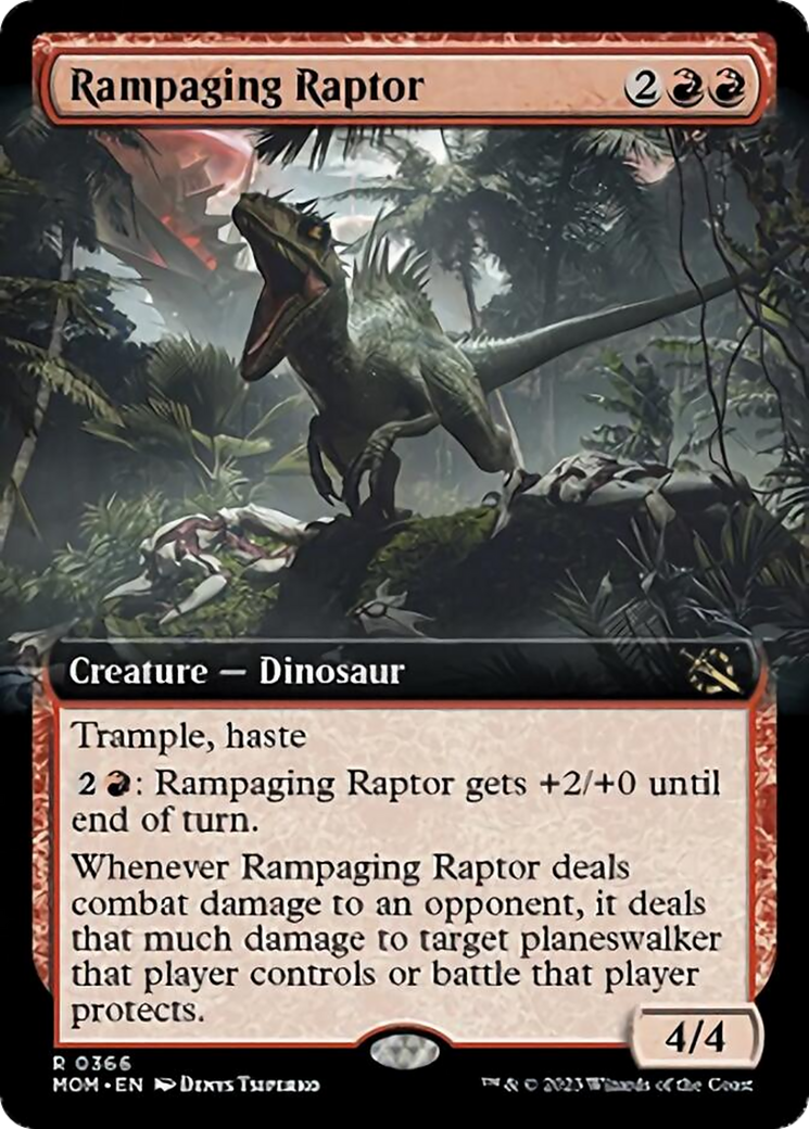 Rampaging Raptor (Extended Art) [March of the Machine] | Dumpster Cat Games