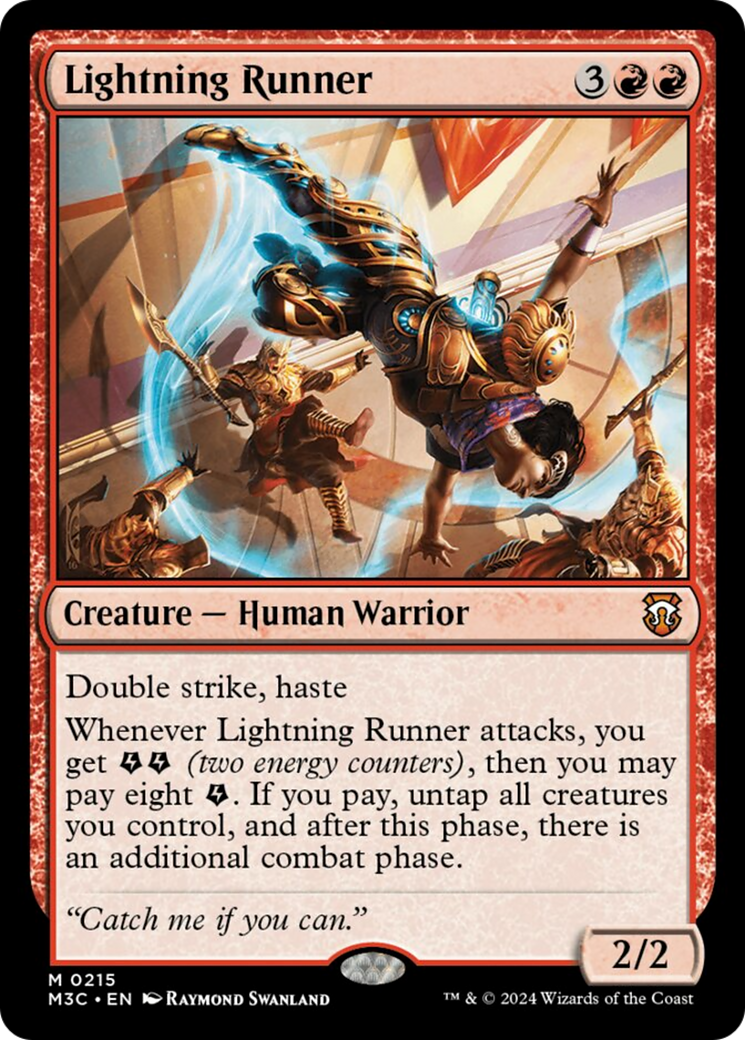 Lightning Runner (Ripple Foil) [Modern Horizons 3 Commander] | Dumpster Cat Games