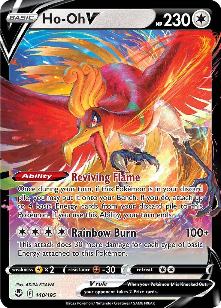 Ho-oh V (140/195) [Sword & Shield: Silver Tempest] | Dumpster Cat Games