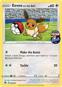 Eevee on the Ball (002/005) [Miscellaneous Cards] | Dumpster Cat Games