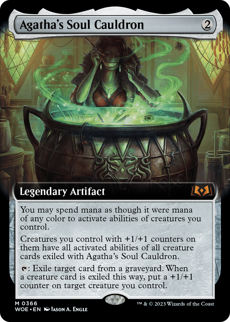 Agatha's Soul Cauldron (Extended Art) [Wilds of Eldraine] | Dumpster Cat Games