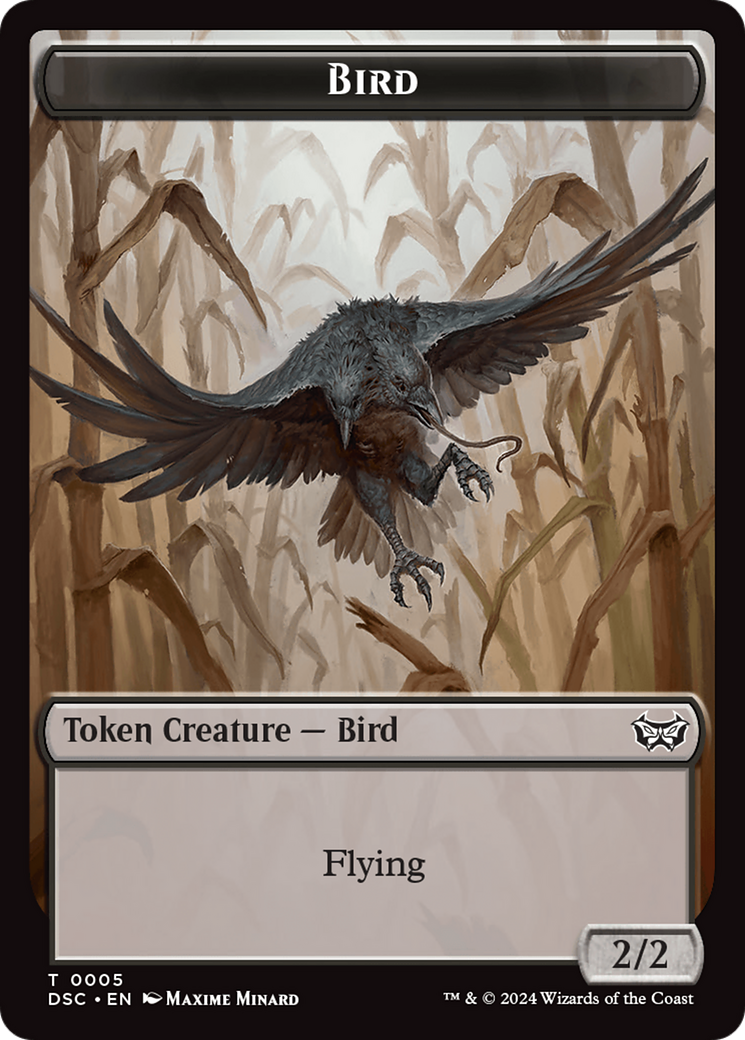 Elemental // Bird Double-Sided Token [Duskmourn: House of Horror Commander Tokens] | Dumpster Cat Games