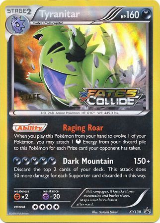 Tyranitar (XY130) (Staff) [XY: Black Star Promos] | Dumpster Cat Games