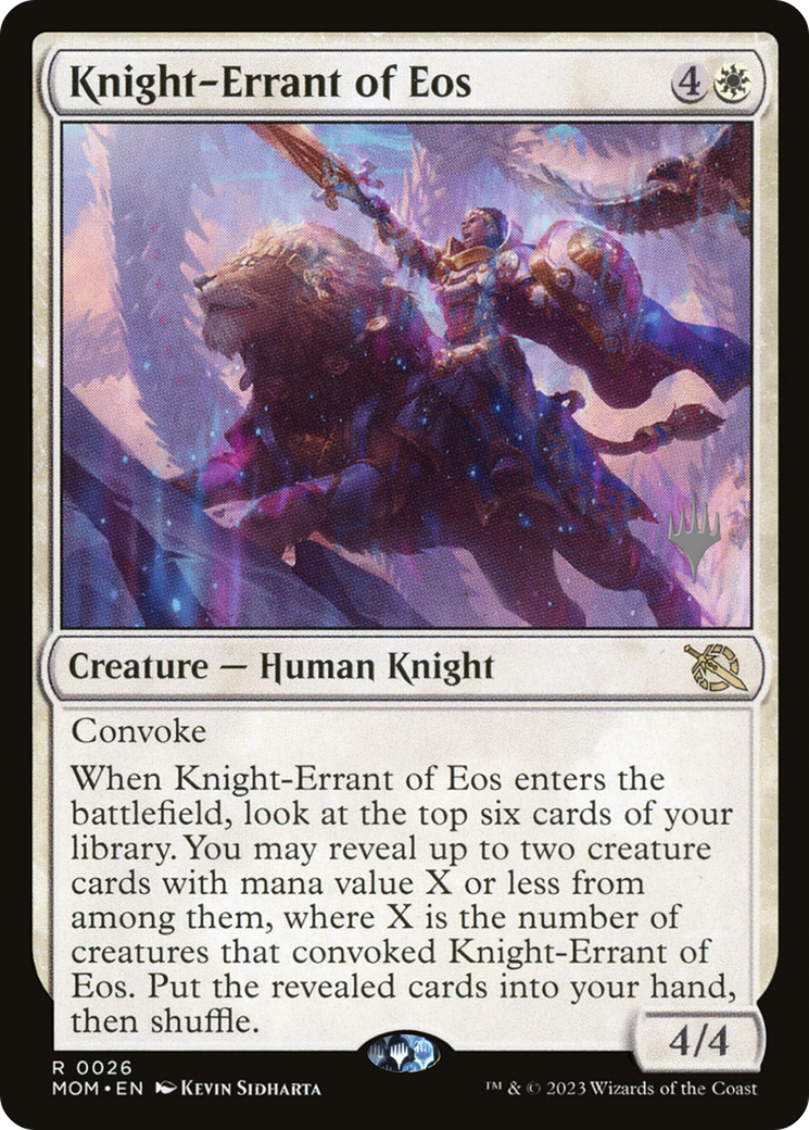 Knight-Errant of Eos (Promo Pack) [March of the Machine Promos] | Dumpster Cat Games