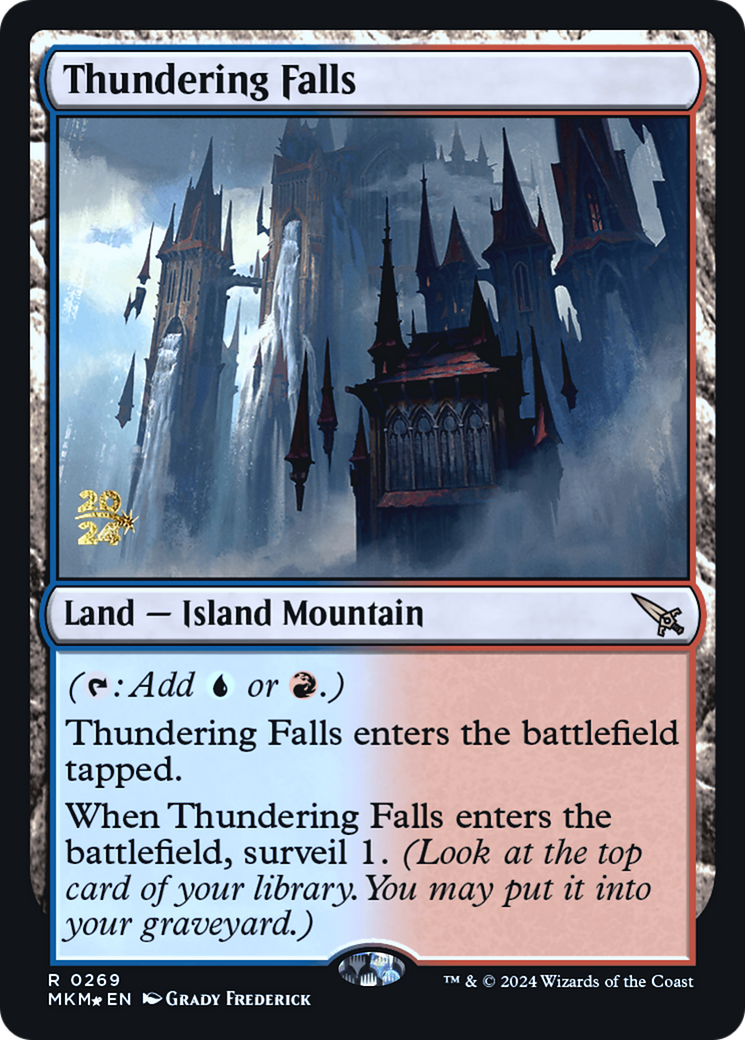 Thundering Falls [Murders at Karlov Manor Prerelease Promos] | Dumpster Cat Games