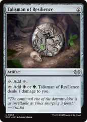 Talisman of Resilience [Duskmourn: House of Horror Commander] | Dumpster Cat Games