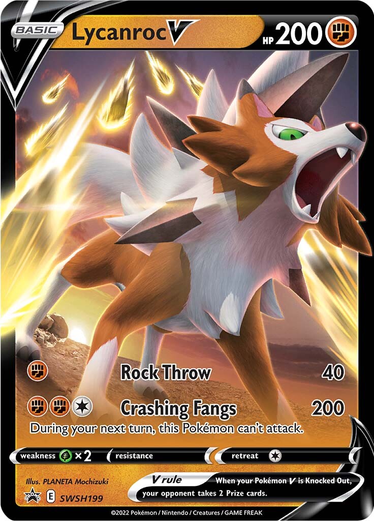 Lycanroc V (SWSH199) [Sword & Shield: Black Star Promos] | Dumpster Cat Games