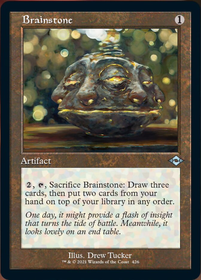 Brainstone (Retro Foil Etched) [Modern Horizons 2] | Dumpster Cat Games