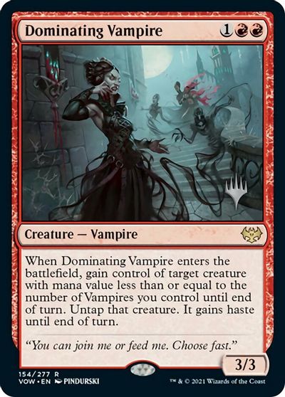 Dominating Vampire (Promo Pack) [Innistrad: Crimson Vow Promos] | Dumpster Cat Games