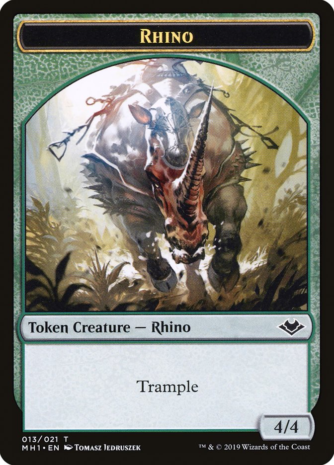 Goblin (010) // Rhino (013) Double-Sided Token [Modern Horizons Tokens] | Dumpster Cat Games