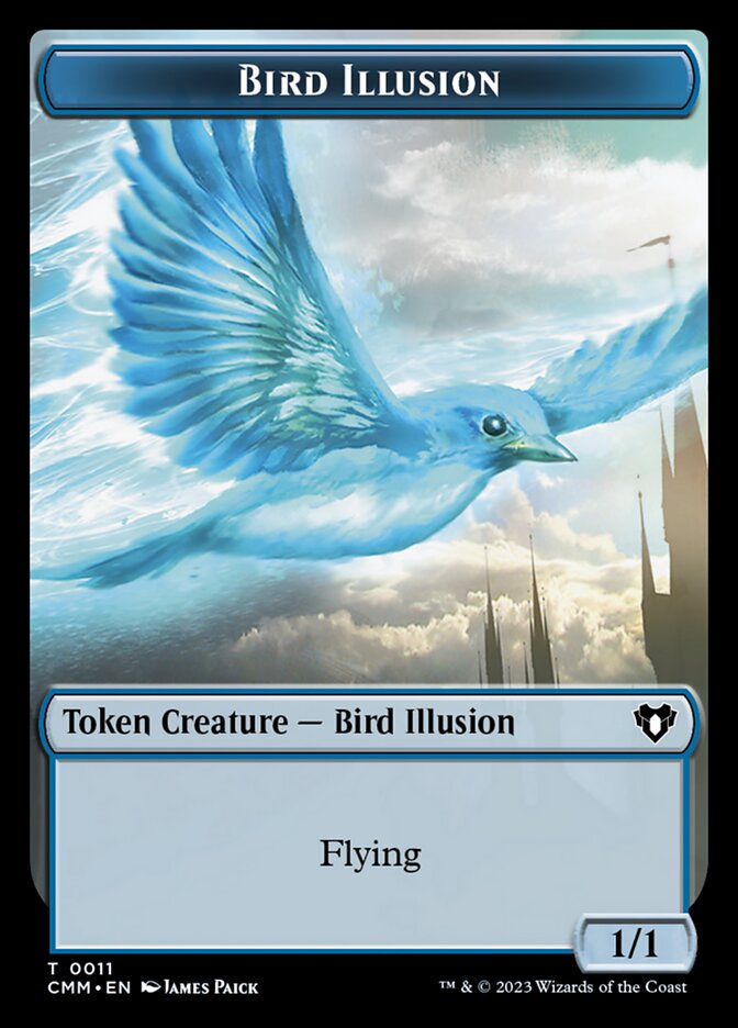 Thopter // Bird Illusion Double-Sided Token [Commander Masters Tokens] | Dumpster Cat Games