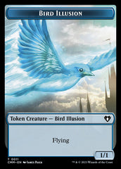 Treasure // Bird Illusion Double-Sided Token [Commander Masters Tokens] | Dumpster Cat Games