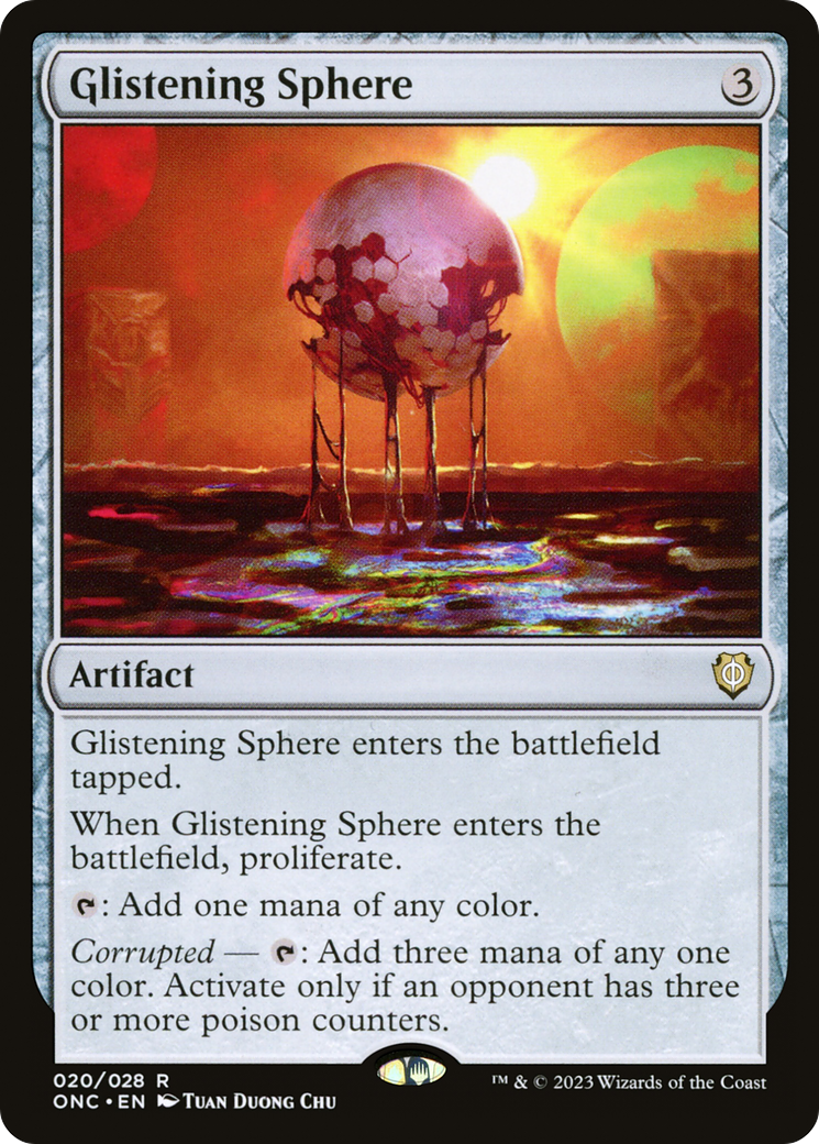 Glistening Sphere [Phyrexia: All Will Be One Commander] | Dumpster Cat Games