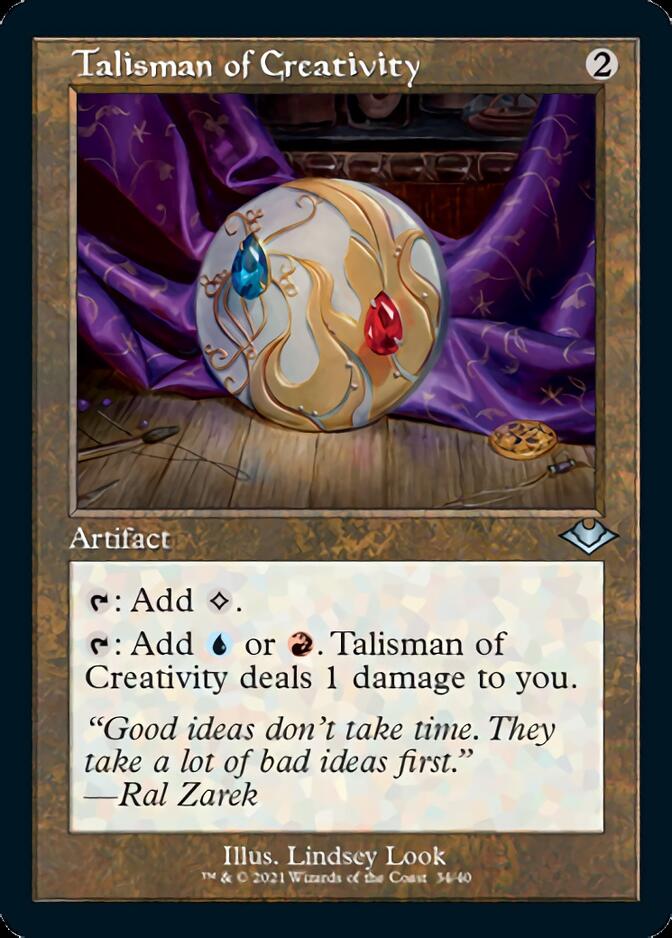 Talisman of Creativity (Retro Foil Etched) [Modern Horizons] | Dumpster Cat Games