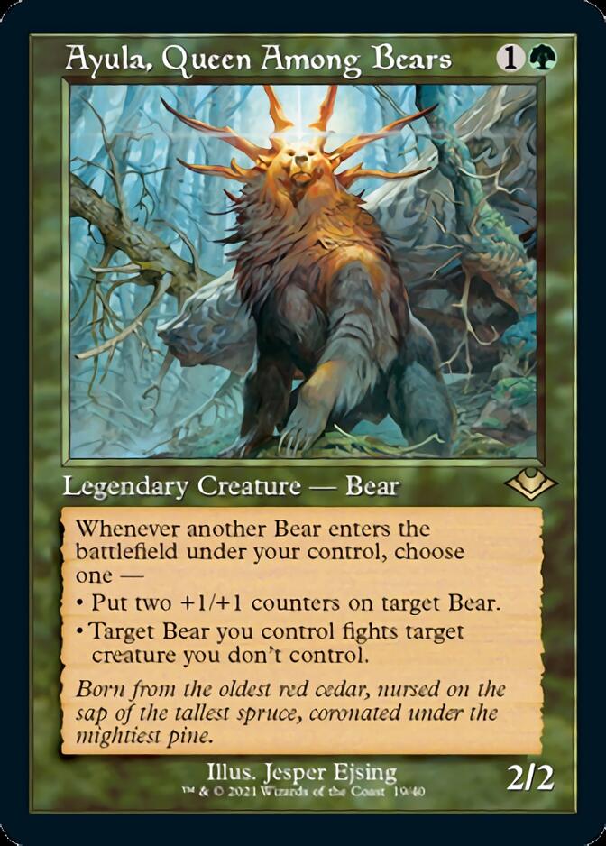 Ayula, Queen Among Bears (Retro Foil Etched) [Modern Horizons] | Dumpster Cat Games