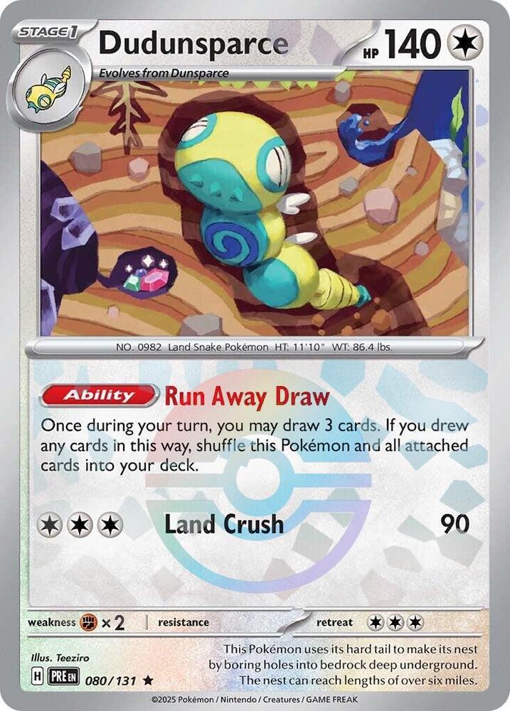 Dudunsparce (080/131) (Poke Ball Pattern) [Scarlet & Violet: Prismatic Evolutions] | Dumpster Cat Games