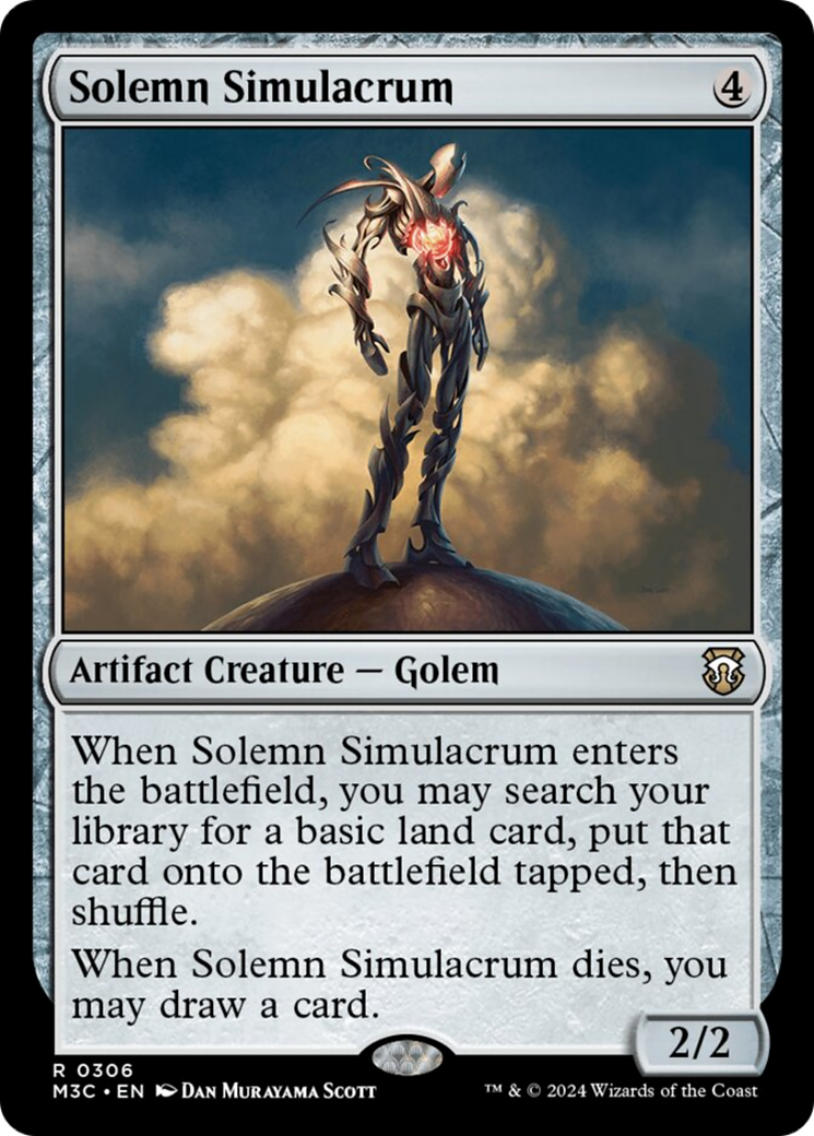 Solemn Simulacrum (Ripple Foil) [Modern Horizons 3 Commander] | Dumpster Cat Games