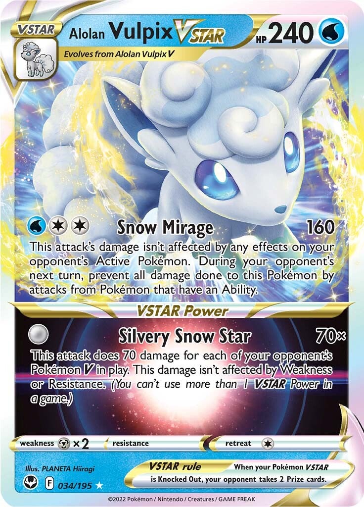 Alolan Vulpix VSTAR (034/195) [Sword & Shield: Silver Tempest] | Dumpster Cat Games