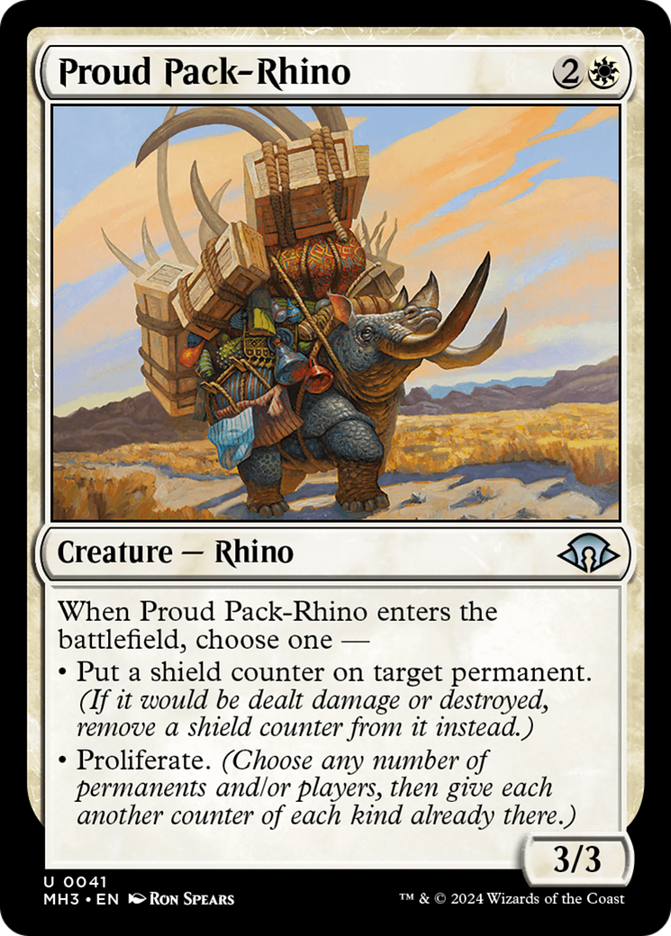 Proud Pack-Rhino [Modern Horizons 3] | Dumpster Cat Games