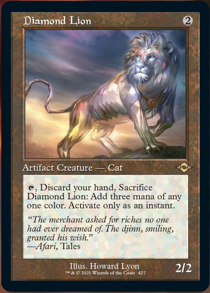 Diamond Lion (Retro Foil Etched) [Modern Horizons 2] | Dumpster Cat Games