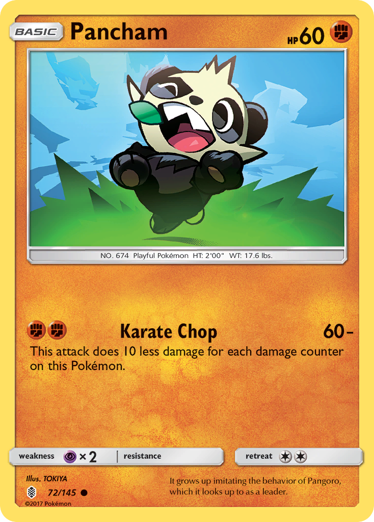 Pancham (72/145) [Sun & Moon: Guardians Rising] | Dumpster Cat Games