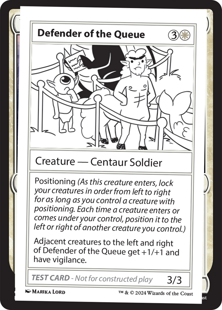 Defender of the Queue [Mystery Booster 2 Playtest Cards] | Dumpster Cat Games