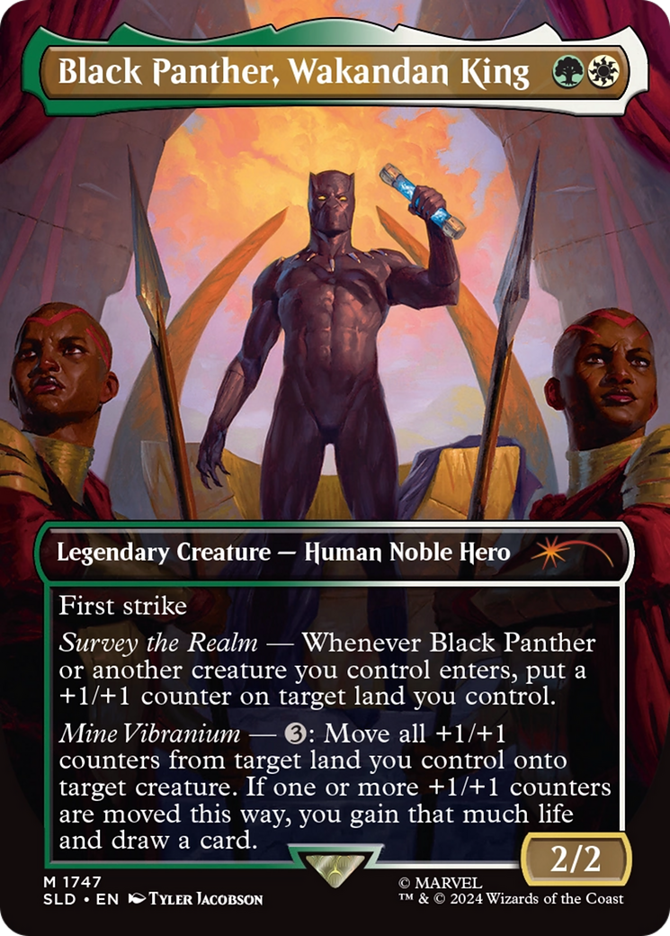 Black Panther, Wakandan King (Rainbow Foil) [Secret Lair Drop Series] | Dumpster Cat Games