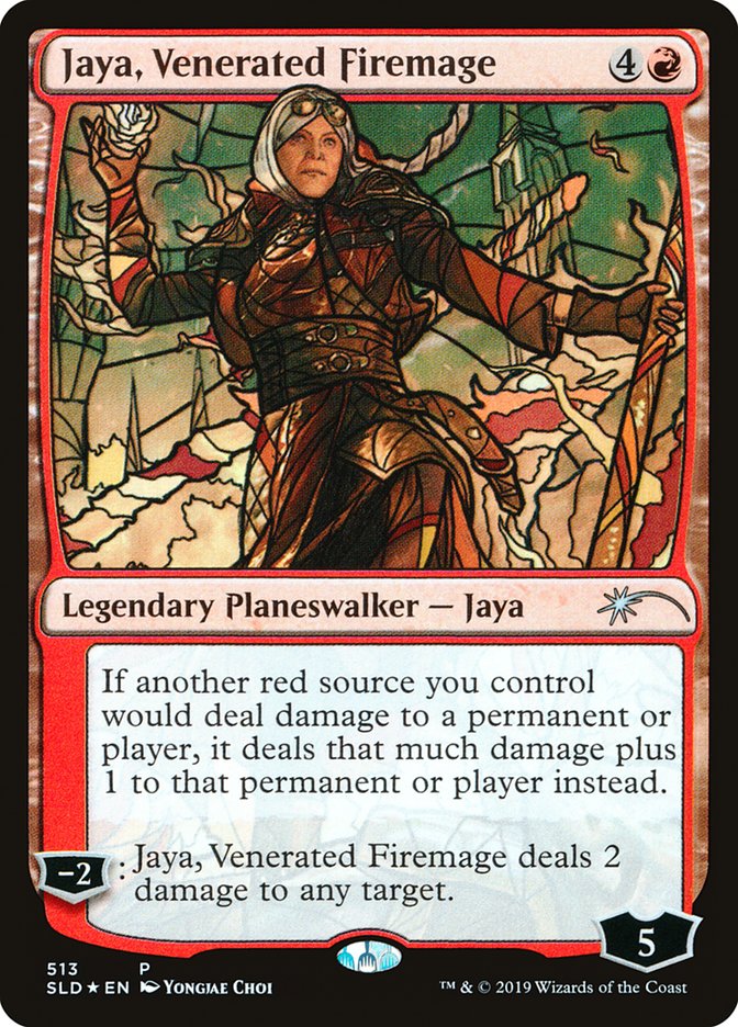 Jaya, Venerated Firemage (Stained Glass) [Secret Lair Drop Promos] | Dumpster Cat Games