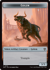 Golem (0014) // Golem (0015) Double-Sided Token [Aetherdrift Tokens] | Dumpster Cat Games