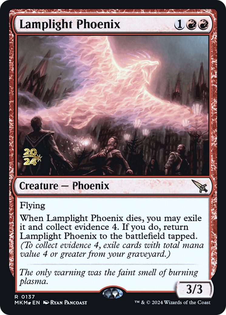 Lamplight Phoenix [Murders at Karlov Manor Prerelease Promos] | Dumpster Cat Games