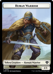 Human Warrior // Zombie Army Double-Sided Token [Commander Masters Tokens] | Dumpster Cat Games