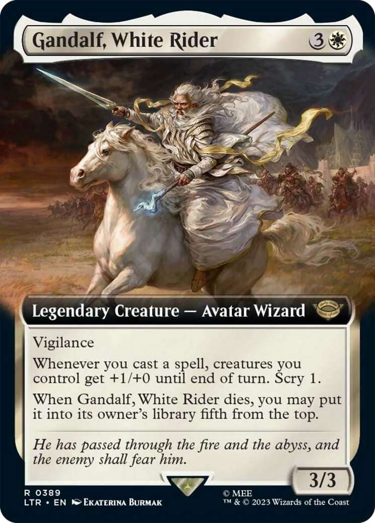 Gandalf, White Rider (Extended Art) [The Lord of the Rings: Tales of Middle-Earth] | Dumpster Cat Games