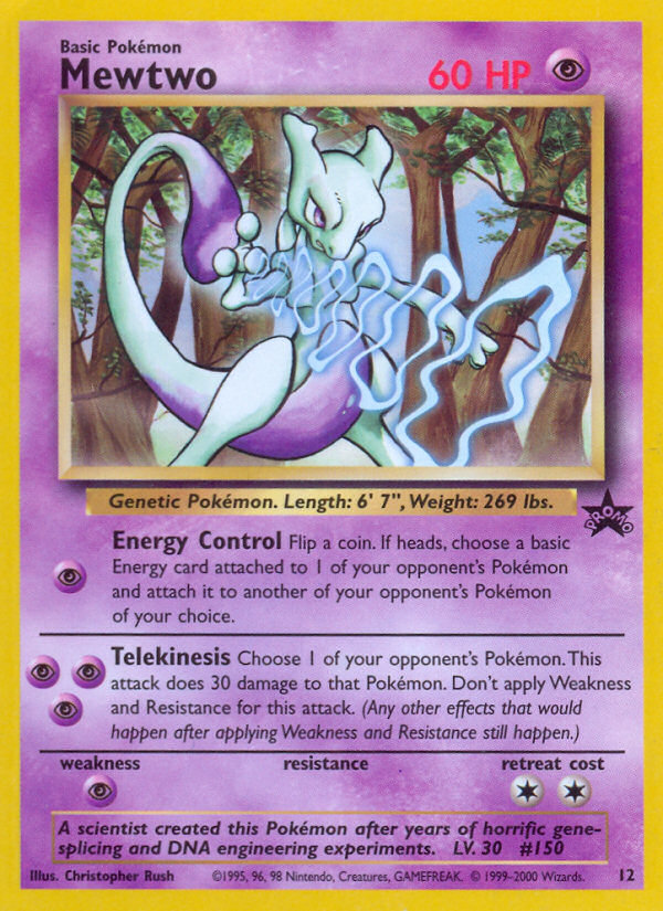 Mewtwo (12) [Wizards of the Coast: Black Star Promos] | Dumpster Cat Games