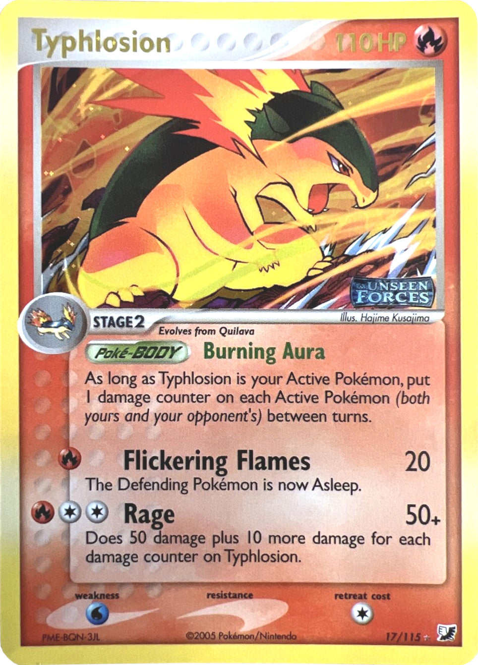 Typhlosion (17/115) (Stamped) [EX: Unseen Forces] | Dumpster Cat Games