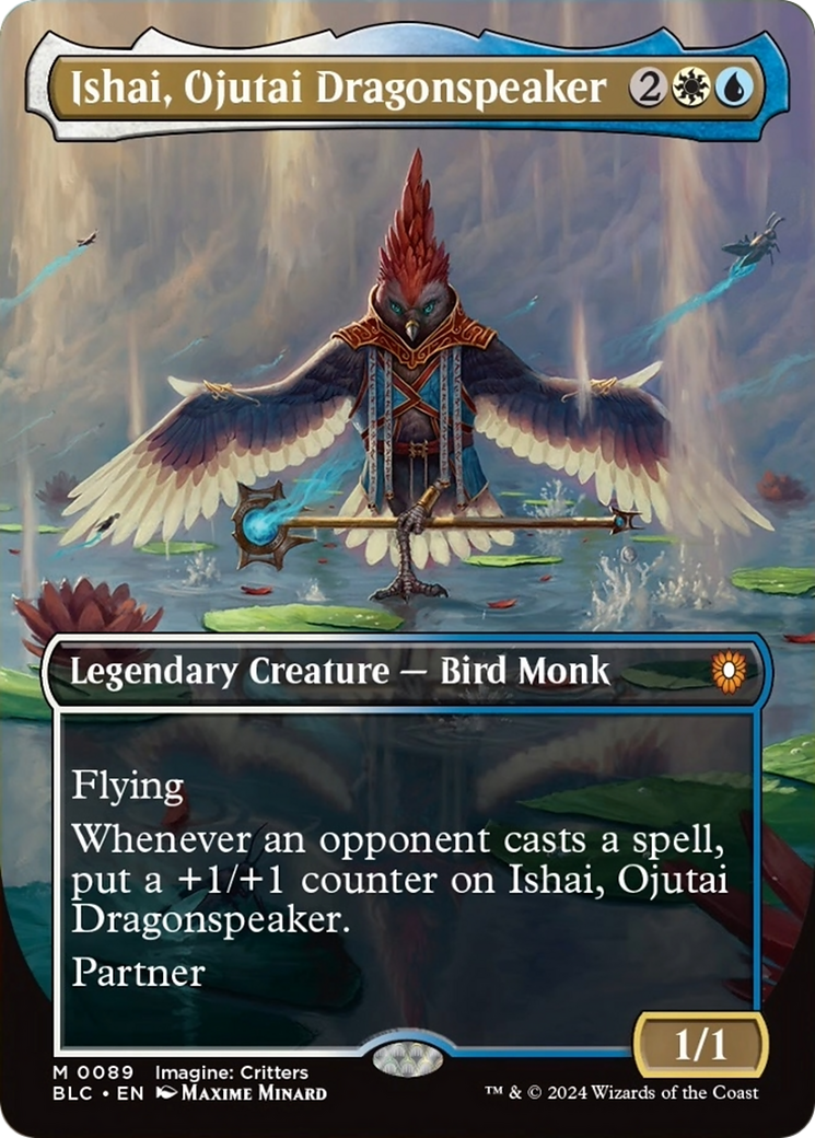 Ishai, Ojutai Dragonspeaker (Borderless) [Bloomburrow Commander] | Dumpster Cat Games