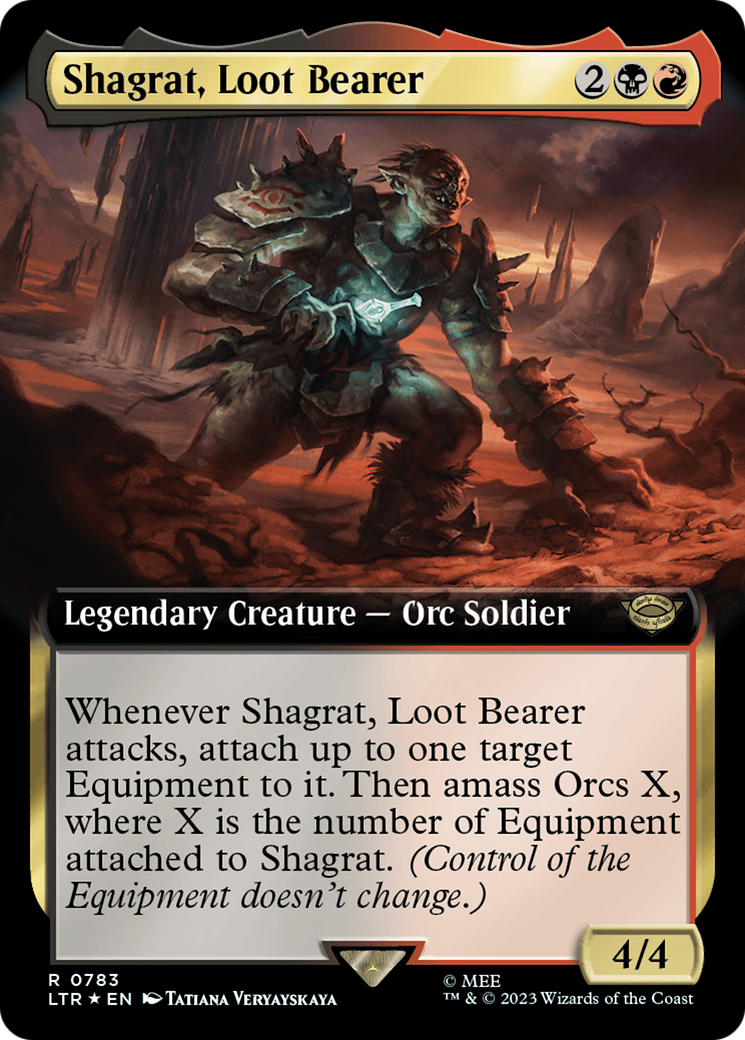 Shagrat, Loot Bearer (Extended Art) (Surge Foil) [The Lord of the Rings: Tales of Middle-Earth] | Dumpster Cat Games