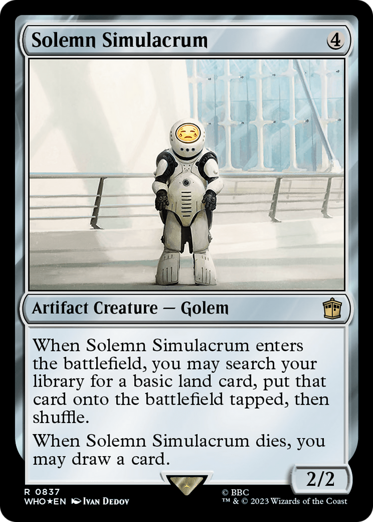 Solemn Simulacrum (Surge Foil) [Doctor Who] | Dumpster Cat Games